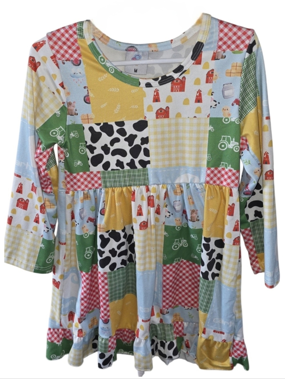 LaLeePop Girls Carhartt Farming Long Sleeve Dress Size 3T NWOT